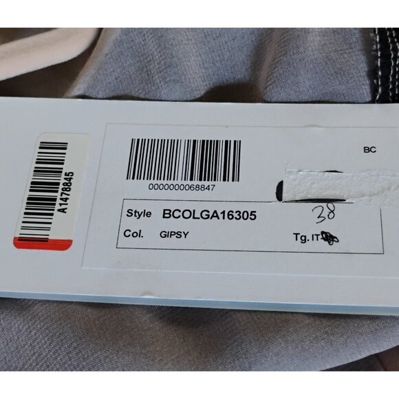 Black Coral Italian Chiffon Paisley Floral Lace Sleeve Dress Size 38 Small NWT - Picture 13 of 14